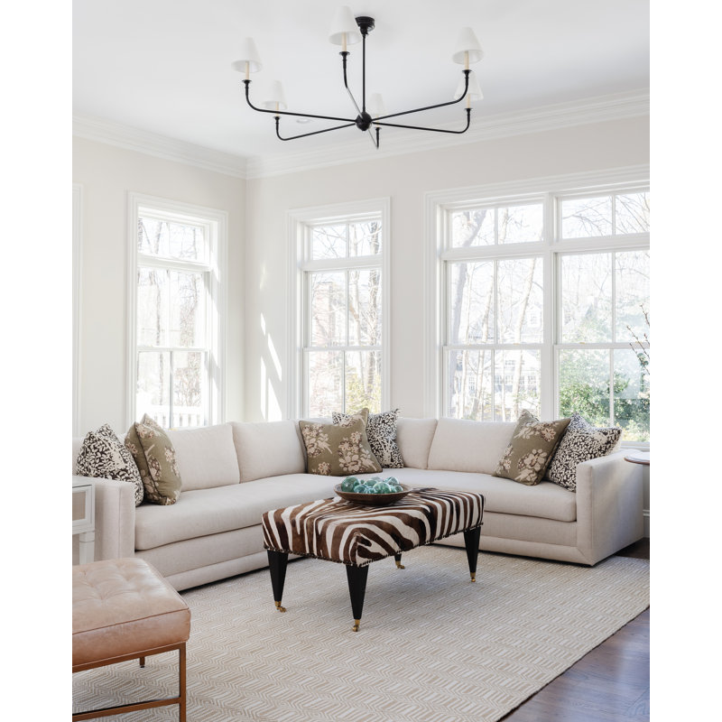 Geometric Area Rug in Beige, Rectangle 3'6" x 5'6"