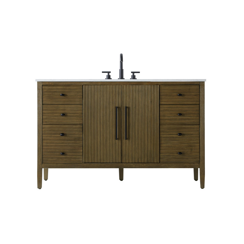 Meuble-lavabo simple 54 po, Noisette chêne