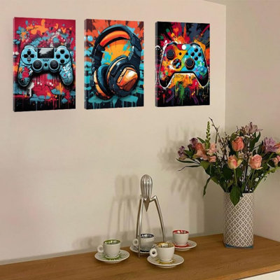 3 Piece No Frame Print on Canvas