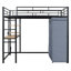 Lit mezzanine en métal avec bureau, tablettes, prise de courant, lumière DEL et garde-robe-2092037432-2092037434