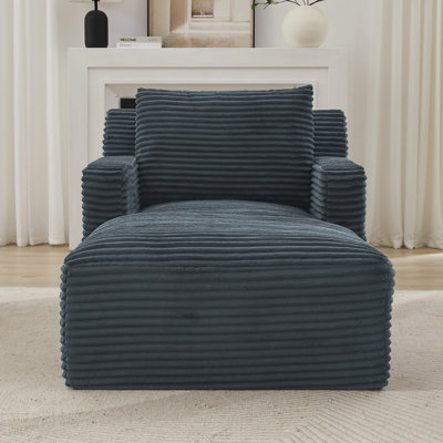Méridienne intérieure simple, revêtement moderne en velours côtelé, aucun assemblage requis, canapé-lit confortable pour le salon, le bureau, l’appartement