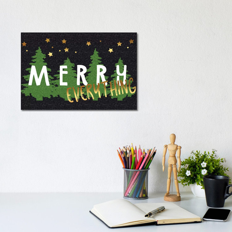 Merry Everything by Linda Birtel - Wrapped Canvas Gallery-Wrapped Canvas Giclée, 20.32 cm H x 30.48 cm W