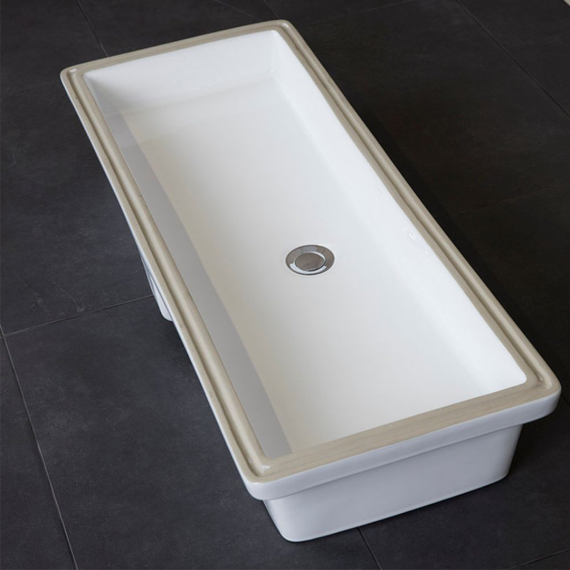 Cube 35.5'' L Bathroom Sink, White