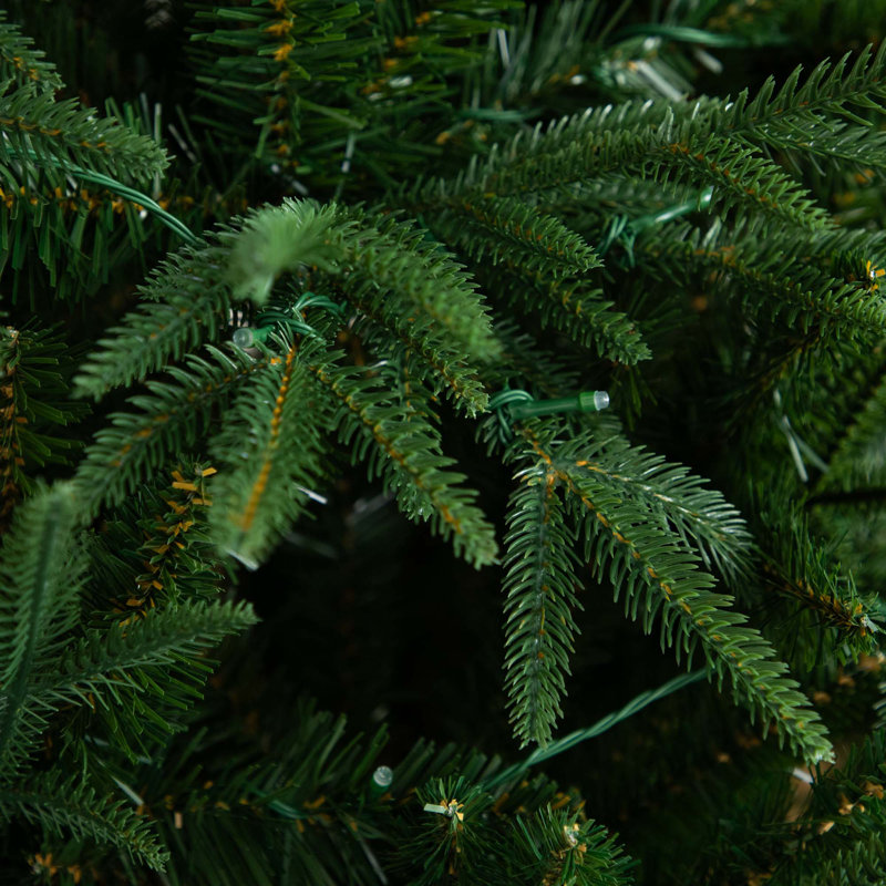 Pre-Lit Artificial Edmonton Fir Light Show Memory Shape Christmas Tree, 6'