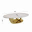 Table basse en marbre exquis avec base en acier inoxydable innovante pour des espaces élégants-338239526