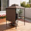 Pavillon de jardin en acier et polyester avec auvent et tablettes réglables, ton brun, L 95,3 po x l 58,7 po x H 97,6 po