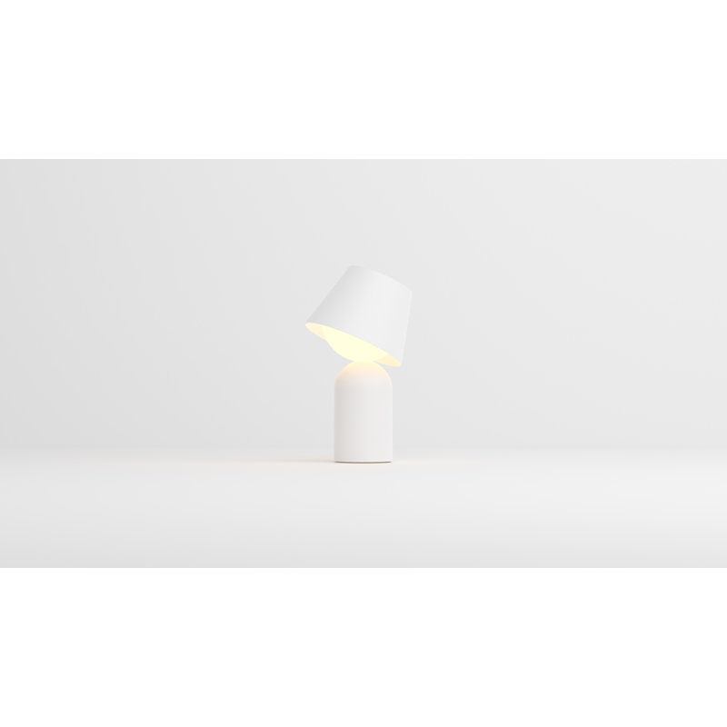 Guy LED Outdoor Wall Lantern, Matte White, 3.6" H x 3.6" W x 7.9" D
