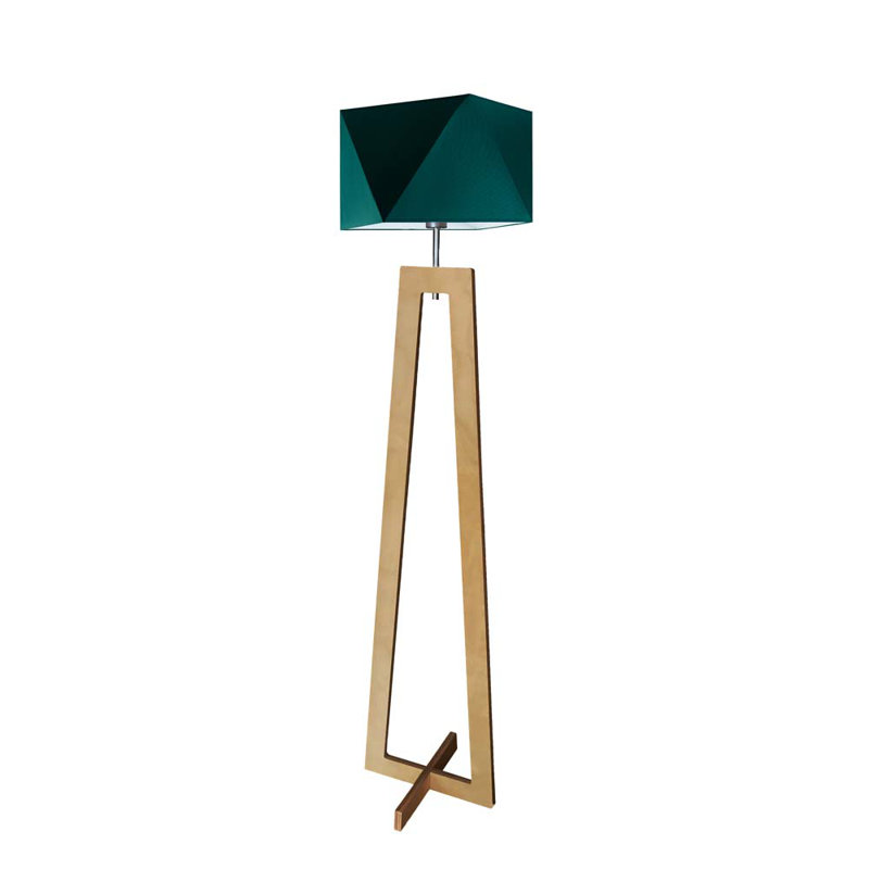Ayaab 152cm Traditional Floor Lamp, Green, Oak