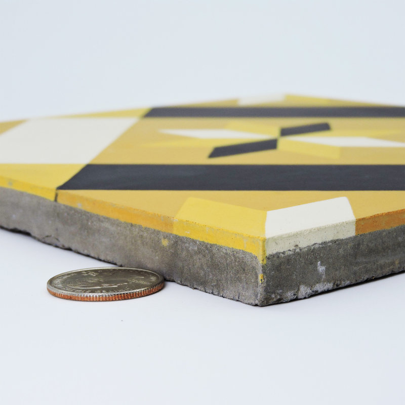 Kotoubia 8" X 8" Straight Edge Wall & Floor Cement Tile