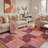 Abrahamson Hexa Modern Machine Washable Pink / Beige / Orange Indoor Area Rug with Non-Slip Backing-129158161