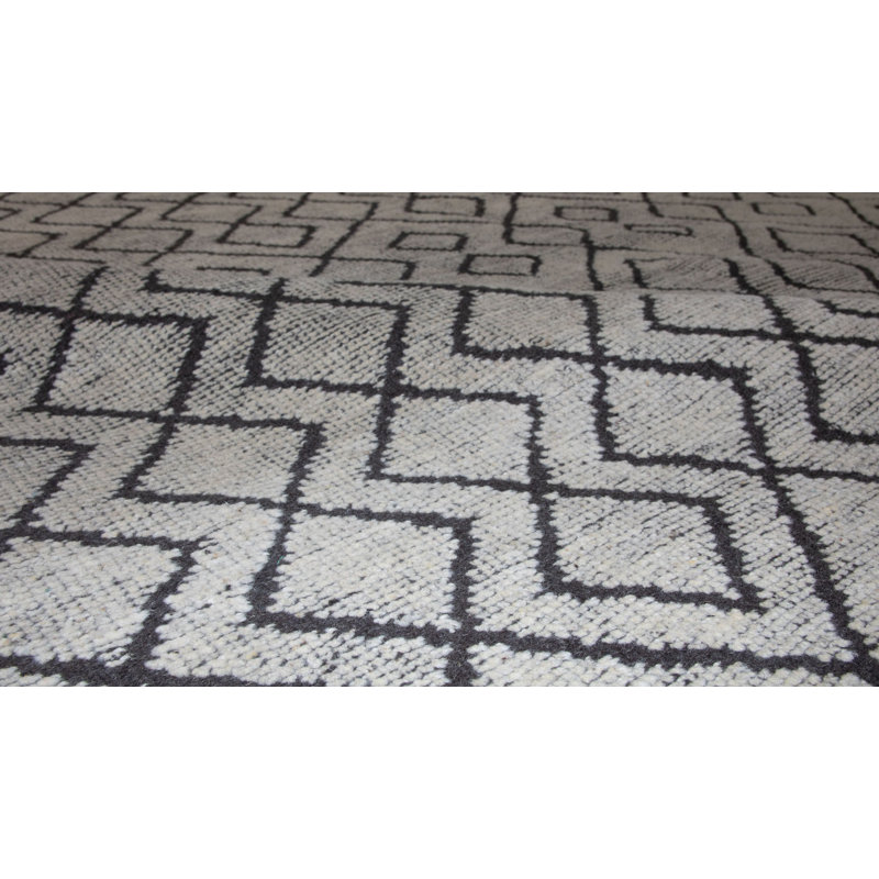 Hand Knotted Chevron Area Rug