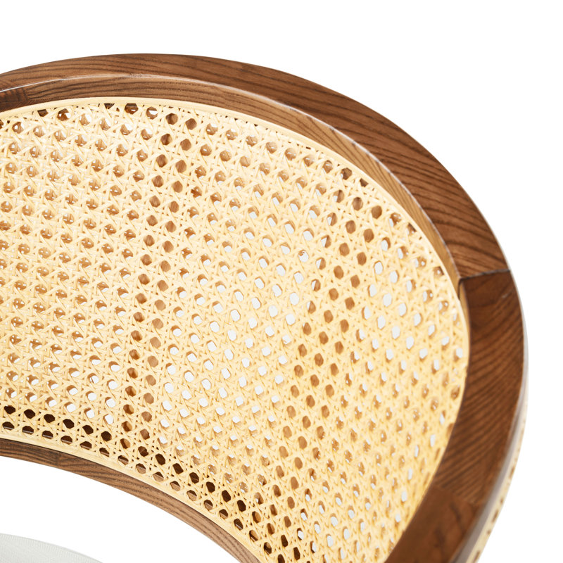 Arm Linen Chair, Walnut/Gold