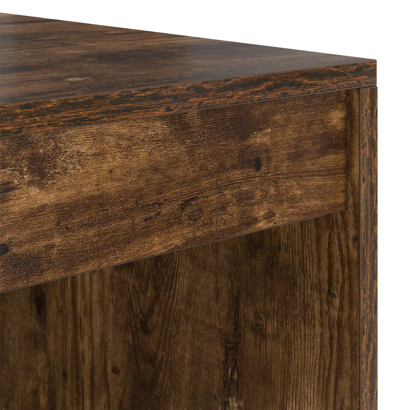 Writing Desk Particle Board 76 Cm, Smoked Oak, 76cm H x 100cm W x 50cm D