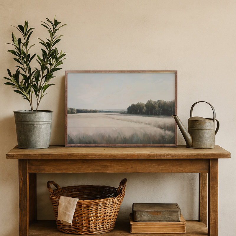 Tranquil Country Scene By Gina Kelly, 10" H x 16" W