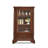 Maroon Solid Wood+Glass Display Cases