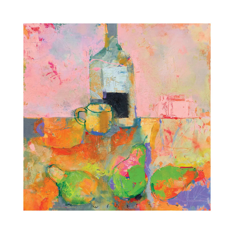 Three pears 1 Piece Painting on Canvas, 45.72 cm H x 45.72 cm W x 1.91 cm D, Wrapped Canvas
