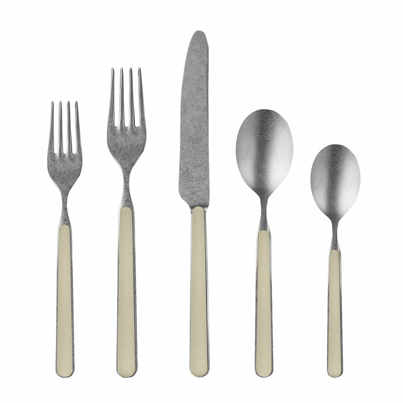Ensemble de couverts Fantasia Pewter - Colombe tortue, Tourterelle des bois