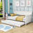 Twin Size Wood Daybed with Trundle-1842553648