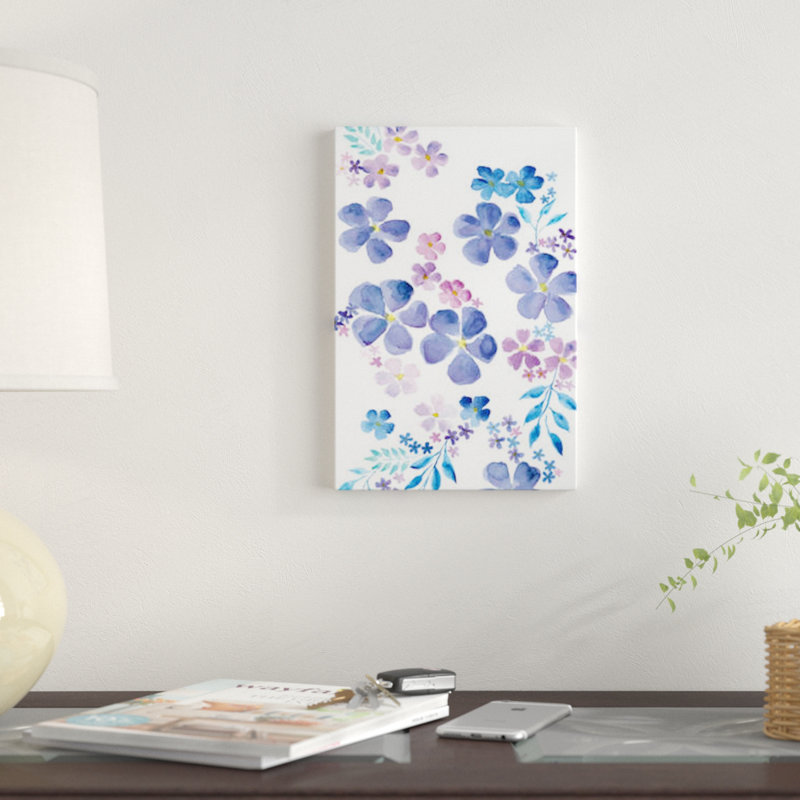 «Amethystine Blooms II», reproduction sur toile, H 12 po x l 8 po x P 0,75 po, Toile tendue, Pas de tapis