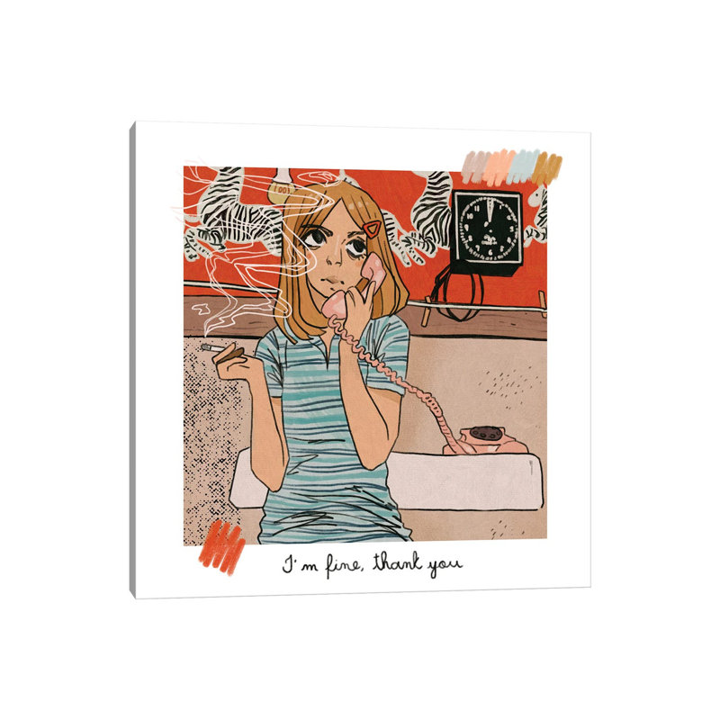 Margot Tenenbaum by Lucy Michelle - No Frame Gallery-Wrapped Canvas Giclée on Canvas, 30.48cm H x 30.48cm W