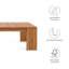 Table basse d'extérieur en bois d'acacia Tahoe