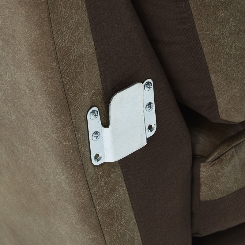 Canapé modulaire Cade, Cuir véritable brun clair