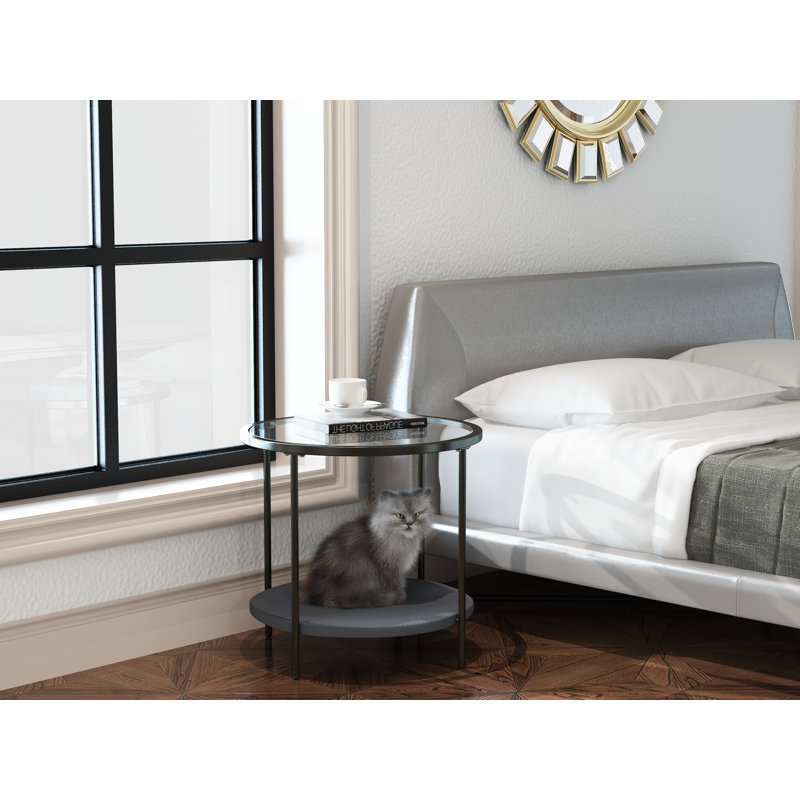 Glass Top End Table