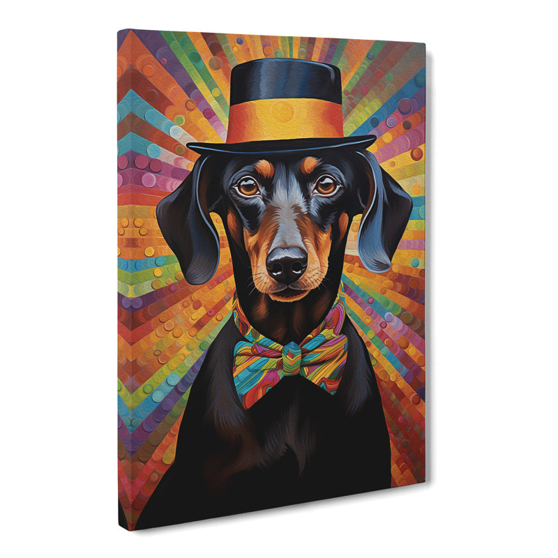 Dachshund Informel No.2 - No Frame Print, 60cm H x 40cm W x 3cm D