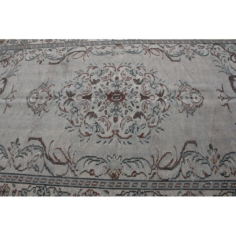Handwoven Vintage Turkish Rug for Rustic Living Room or Boho Home Decor in Vibrant Colors and Intricate Design