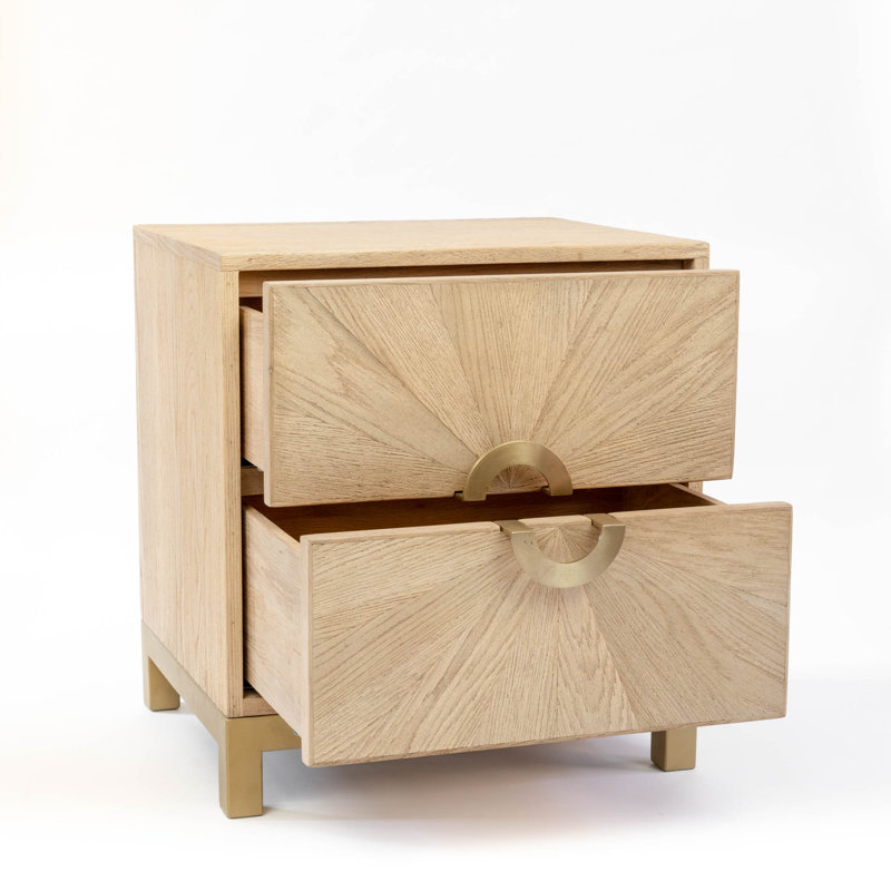 Easton 55cm W Stainless Steel Bedside Table