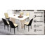Ensembles de table de salle à manger en MDF de qualité supérieure avec chaises en polyuréthane de style crème moderne pour les repas en famille