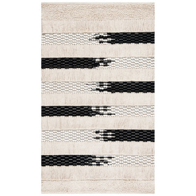 Jessen Hand Woven Cotton Striped Area Rug 