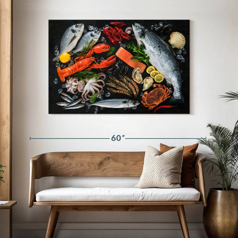 Arrangement de fruits de mer Yarlin, H 32 po x l 48 po