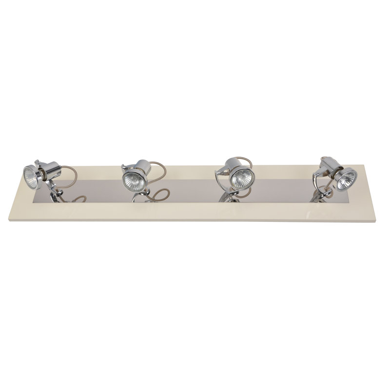 Ensemble de rail d’éclairage 4 lumières fix, Blanc cassé