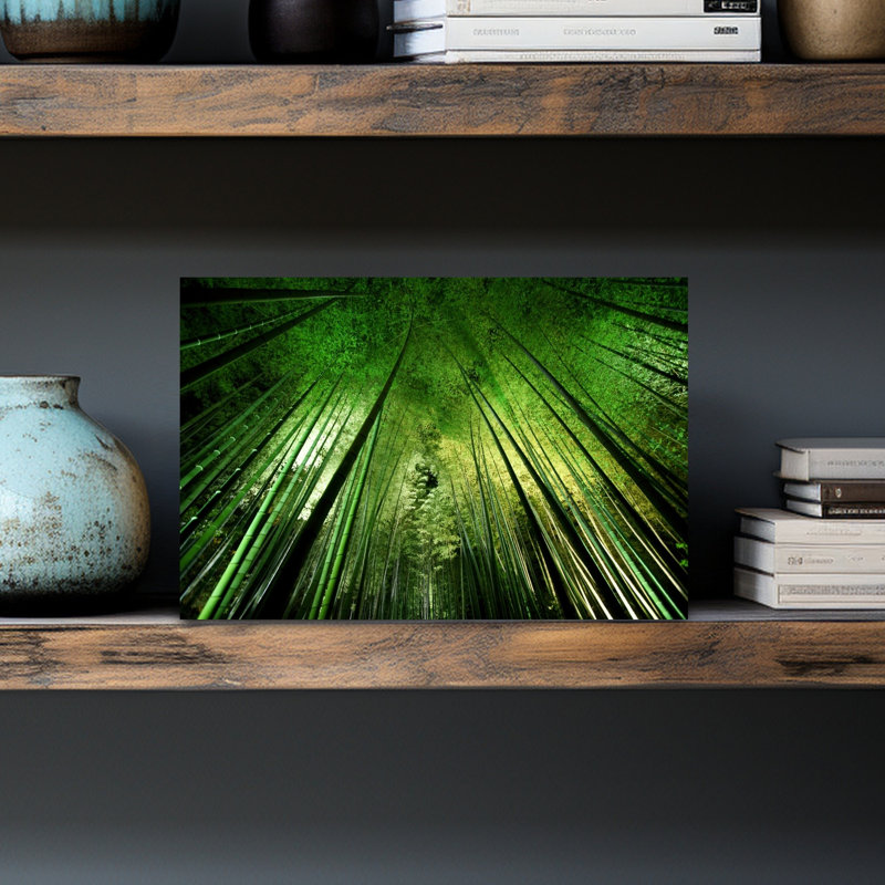 Vibrant Bamboo Forest Peaceful Serene Tranquil Bamboo Forest Nature Wall Art Print 1 Piece Wrapped Canvas Wall Art
