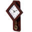 Horloge murale à pendule en plastique d'aspect bois, décor de maison de campagne pour le salon, la cuisine ou la salle à manger, grande horloge murale décorative à piles, facile à lire, brun-1720396543