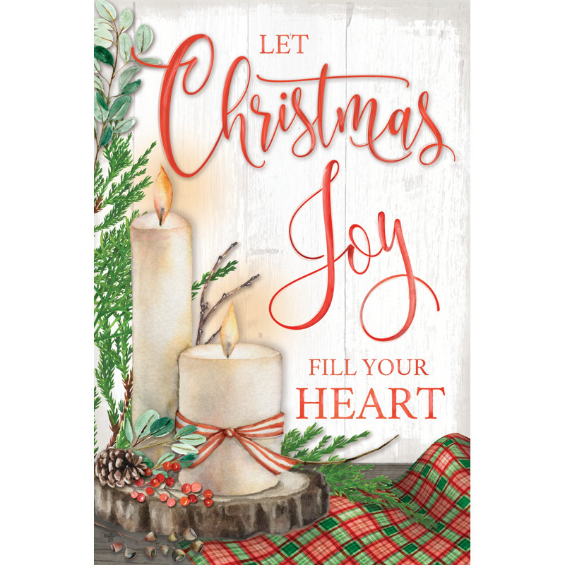 Laissez la joie de Noël remplir votre cœur, H 12 po x l 12 po, Non, Cadre flottant doré