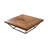 Modern Coffee Table with Natural Walnut Coating, 39.4 x 12.6 x 39.4 inches | 100% MDF Top with 1.97-inch Thickness | Sturdy Metal Legs, Holds Up to 22 lbs | Stylish Industrial Design for Living Room & Office Decor