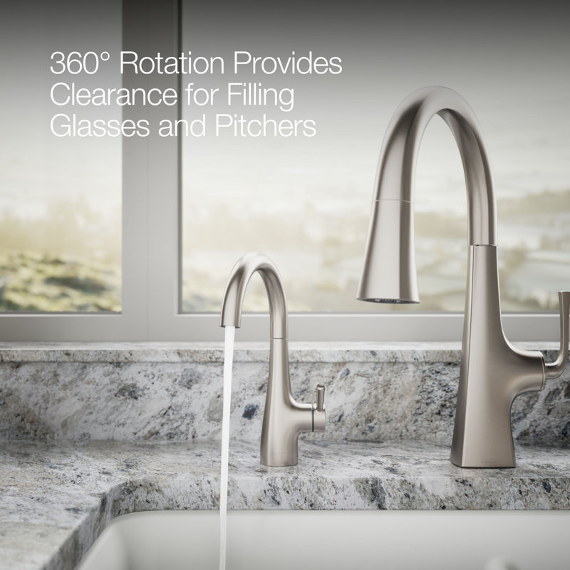 Transitional Beverage Faucet, Vibrant Stainless