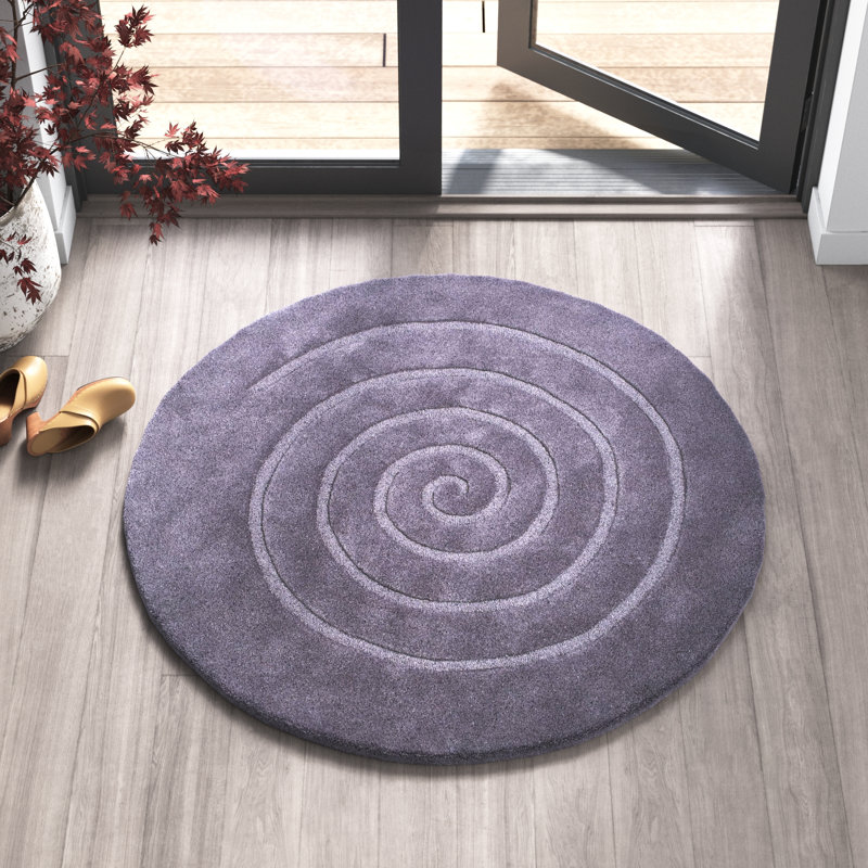Branscome area rug Hand Tufted Circle Grey, Round 180cm