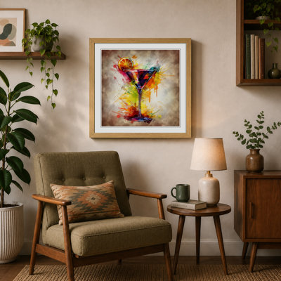 Cocktail Abstract Art No.2 - Framed Print