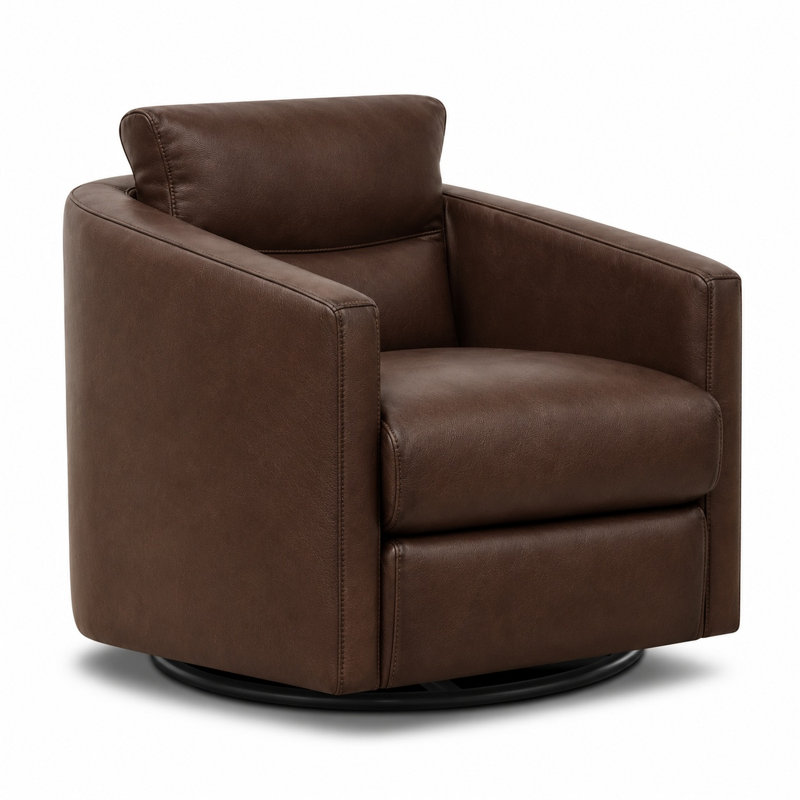 Fauteuil pivotant Gran Prix, Mousse cacao Berkshire