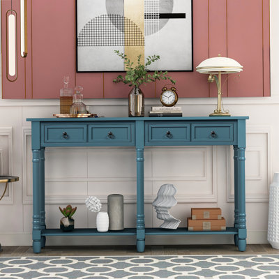 Console de rangement Klothilde, canapé long de 58 po pour le salon