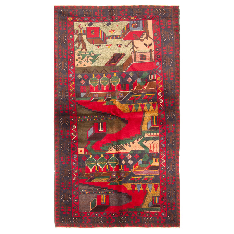 Rayna Red Rug 3'5" x 6'4"