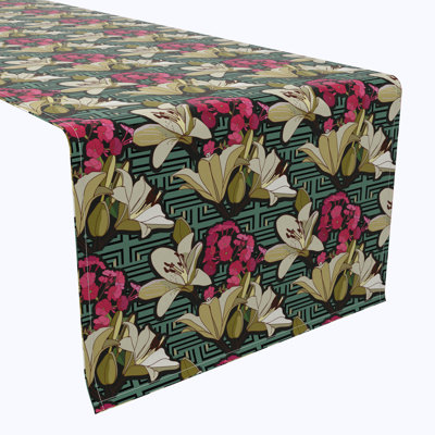 Table Runner, 100% Cotton, Floral 96