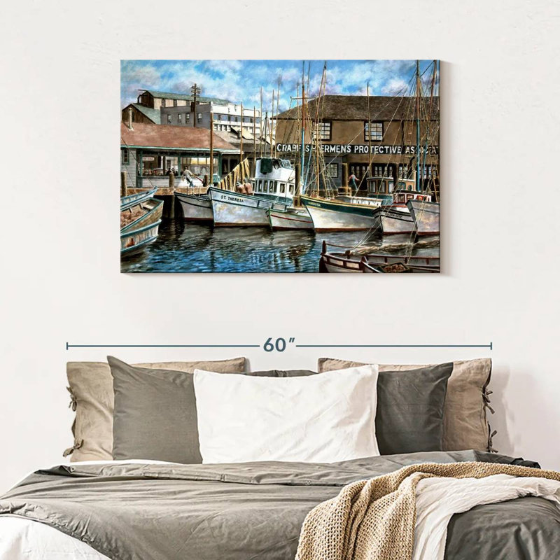 Aletra San Francisco Fisherman's Wharf, 1941, H 30 po x l 45 po