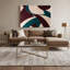 «Geometric Abstraction 60», art mural sur toile rouge-451295712