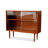 Mid-Century Solid Cherry Glass Sliding Sideboard