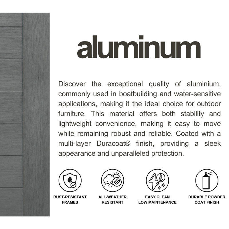 Canapé modulaire d'extérieur en forme de L de 67,79 po avec coussins Leeson, Gris