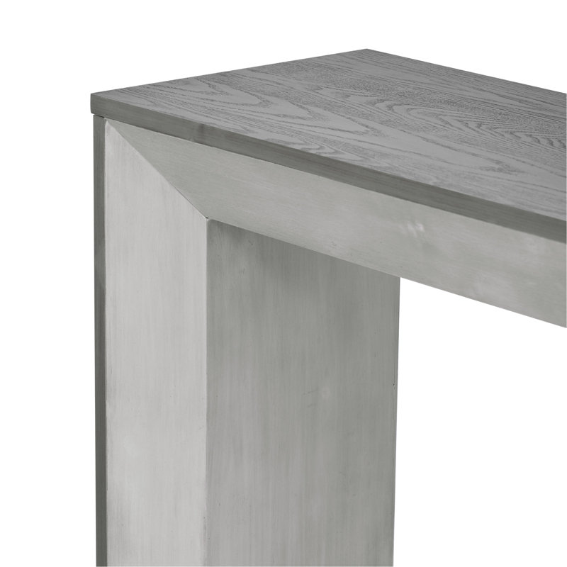 Console grise avec foyer fascinant - Polyvalente pour un usage domestique attrayant, couloir, Gris